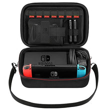 Load image into Gallery viewer, MoKo Carrying Storage Case for Nintendo Switch, Travel Carrying Storage Case Messenger Bag Compatible with Nintendo Switch Console, Dock, Controllers, Charger & Cable - Black