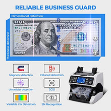 Load image into Gallery viewer, MUNBYN Bank Grade Money Counter Machine Mixed Denomination, Value Counting, Serial Number, Multi Currency, 2CIS/UV/IR/MG/MT Counterfeit Detection, Printer Enabled Bill Value Counter for Small Business