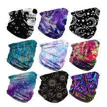 Load image into Gallery viewer, Youmymine 9 Pack Bandanas Unisex Outdoor Face Cover Headband Scarf Neck Windproof Sun Protection Bandana (Multicolor)