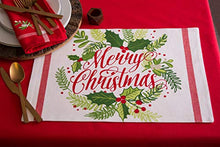 Load image into Gallery viewer, DII Boughs of Holly Colletion Tabletop, Placemat Set, 6 Piece