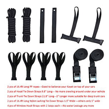 Load image into Gallery viewer, Alfa Gear Universal 34" Long Folding Lightweight Anti-Vibration Kayak Soft Roof Rack pad for Kayak/Canoe/Surfboard/Paddle Board/SUP/and Water Sports with Hood Loop and Trunk Straps