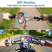Load image into Gallery viewer, Bovon Bike Phone Mount with 360 Rotation, Anti-Shake Adjustable Motorcycle Phone Mount for Bicycle & Scooter, Compatible with iPhone SE/11 Pro Max/11 Pro/11/XS/XS Max/XR/8, Samsung S20/S20 Plus