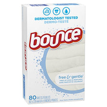 Load image into Gallery viewer, Bounce Free & Gentle, Fabric Softener Sheets, 80 Count
