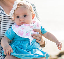 Load image into Gallery viewer, Baby Bandana Bibs | Teething Bibs For Baby Girls, Newborns, Set of 8 Floral Baby Bibs and Burp Cloths - Organic, Adjustable & Absorbent Baby Bandana Drool Bibs by Matimati Baby (Rosy Mint)