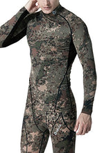 Load image into Gallery viewer, TSLA Men's UPF 50+ Mock Long Sleeve Compression Shirts, Athletic Workout Shirt, Water Sports Rash Guard, Zero Block Top Pixel Camo, X-Small