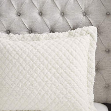 Load image into Gallery viewer, Madison Park Adler Reversible Comforter Sherpa to Faux Mink Quilted Design Modern All Season Down Alternative Bed Set with Matching Shams, King(104"x90"), Ivory/Grey 3 Piece