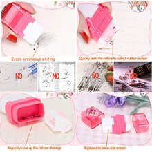 Load image into Gallery viewer, Pencil Erasers,Pencil Eraser Shaving Roller Case for Easy Pick Up and Removal | Animal Themed Cute and Fun Party Favor and School Supplies for Kids,Back to School Gift(6 Pc)