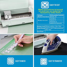 Load image into Gallery viewer, 12" x 12ft Heat Transfer Vinyl Rolls, PU HTV Vinyl White for Shirts, Sooez Iron on Vinyl for All Cutter Machine, Easy to Cut & Weed for DIY Heat Vinyl Design, Matte Finish