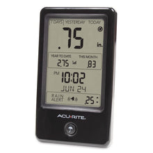 Load image into Gallery viewer, AcuRite 02446M Wireless Rain Gauge with Indoor Digital Display, Black