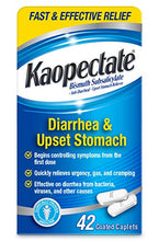 Load image into Gallery viewer, Kaopectate Multi-Symptom Anti-Diarrheal& Upset Stomach Reliever, 42 Caplets
