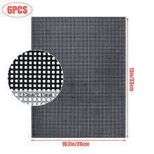 Load image into Gallery viewer, SAVITA 6pcs Plastic mesh Sheets 7 Count Needlepoint Canvas for Embroidery Crafting and Knit and Crochet Projects (Black)