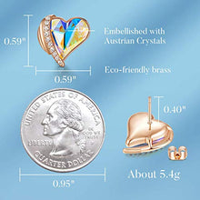 Load image into Gallery viewer, CDE Love Heart Necklace and Earrings Sets