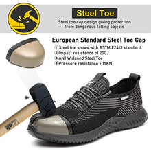 Load image into Gallery viewer, Furuian Steel Toe Shoes for Men,Lightweight Safety Sneaker Indestructible Puncture Resistant Work Shoes for Construction Working