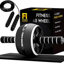 Load image into Gallery viewer, Fitness Invention Ab Roller Wheel - 3-IN-1 Ab Wheel Roller with Knee Mat and Jump Rope - Ab Roller Wheel for Abdominal Exercise - Ab Workout - Home Workout Equipment - Abs Wheel Roller - Abs Roller