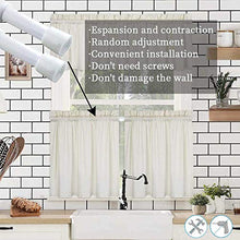 Load image into Gallery viewer, 2 Pack Spring Tension Curtain Rod Adjustable 28-43 Inches,5/8" Diameter, White,Small Short Expandable Spring Loaded Curtain Tension Rods For Window, Bathroom, Cupboard,Kitchen