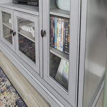 Load image into Gallery viewer, WE Furniture Traditional Wood Stand for TV's up to 56" Living Room Storage, Grey