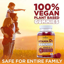Load image into Gallery viewer, Vitamin D3 5000 IU 125mcg Gummies by New Age - 2 Pack - Support Immune Health - Non-GMO, Gluten-Free, Dairy-Free, No Gelatin - 120 Count
