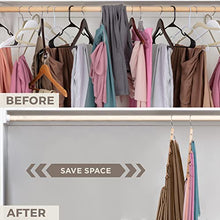 Load image into Gallery viewer, MORALVE Pants Hangers Space Saving - Hangers for Clothes Hanger Organizer - Jean Hangers Pants Rack Scarf Hanger Closet Space Saving Scarf Organizer - Magic Pants Hangers Pants Organizer 1 Pack