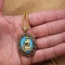Load image into Gallery viewer, Gold Pt Darius Dariush The Great King Of Persia Necklace (18" Chain)