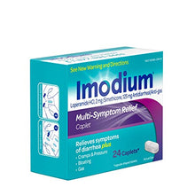Load image into Gallery viewer, Imodium Multi-Symptom Relief Anti-Diarrheal Caplets, Loperamide Hydrochloride, Simethicone, 24 ct