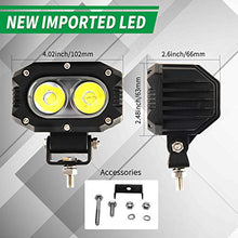 Load image into Gallery viewer, CO LIGHT LED Flood Lights Pods 2pcs 4inch 48W Flood Beam Fog Lights for Motorcycle ATV LED Work Light for Truck SUV UTV Boat Tractor Forklift 3 Years After-sale, 914Z-Flood-2pcs