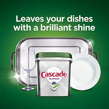Load image into Gallery viewer, Cascade Platinum Dishwasher Pods, ActionPacs + Oxi, Dishwasher Detergent, Fresh Scent, 44 Count