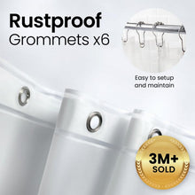 Load image into Gallery viewer, LiBa Bathroom Shower Curtain-Liner - Waterproof Plastic Shower Curtain Premium PEVA Non-Toxic Shower-Liner with Rust Proof Grommets Clear 8G Heavy Duty Bathroom Accessories 36x72
