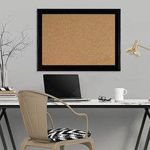 Load image into Gallery viewer, Quartet Cork Board Bulletin Board, 11” x 17” Framed Corkboard, Black Frame, Decorative Hanging Pin Board, Perfect for Office & Home Decor, Home School Message Board or Vision Board (79279)