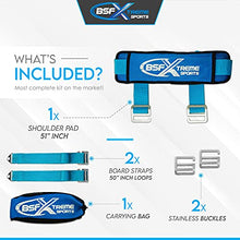 Load image into Gallery viewer, BSFX -Paddle Board Carrier-100% safe for -storage-kayak-Surfboards-Longboard-SUP Carrying Strap -with Stainless Steel Clips Adjustable Heavy-Duty over Shoulder Sling - Surfing Paddle Board Accessories