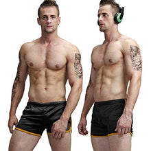 Load image into Gallery viewer, AIMPACT Mens Bodybuilding Shorts 3 inch Workout Gym Booty Shorts Sexy for Men Sleepwear(BlackGrey L)
