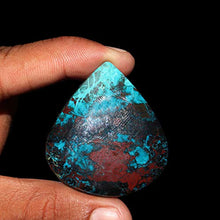 Load image into Gallery viewer, Natural Chrysocolla with Azurite Crystal, Healing Crystals and Gemstones Cabochon for Jewelry Making Wire Wrapping Loose Crystals Supply Reiki Chakra Energy Stone Jewelry Gemstones Cabochon
