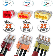 Load image into Gallery viewer, Ideal in-Sure 2-Port x25, 3-Port x25, 4-Port x25, Non-Twist Connector for Solid, Stranded, and Tin Bonded Wire