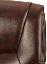 Load image into Gallery viewer, AmazonBasics High-Back, Leather Executive, Swivel, Adjustable Office Desk Chair with Casters, Brown