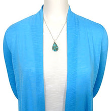 Load image into Gallery viewer, Turquoise Pendant & Earrings Set in 925 Sterling Silver with 20" Chain (Pendant+Earrings+Chain)