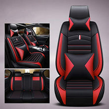 Load image into Gallery viewer, ANKIV Full Set Universal Fit 5 Seats Car Waterproof Pu Leather Front Rear Car Seat Cushion Cover with Headrest Waist Support Pillows for Sedan or SUV