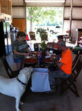 Load image into Gallery viewer, Trash-Ease-Table - The Portable Trash Bag Holder-for Indoor/Outdoor Camping, Tailgating, Picnics, Parties, Crafting, Scrapbooking,13 Gallon Garbage Bag Size, NO Tools Needed (Black)