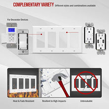 Load image into Gallery viewer, ENERLITES Decorator Light Switch or Receptacle Outlet Wall Plate, Gloss Finish, Size 4-Gang 4.50" x 8.19", Polycarbonate Thermoplastic, 8834-W, White, Standard Size