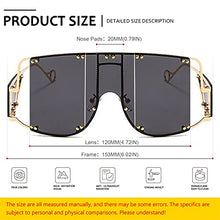 Load image into Gallery viewer, Fashion Flat top Rihanna Sunglasses Ladies Anti-blue Light Sunglasses Retro Square Sunglasses Design Rivet Sunglasses Clear Lens