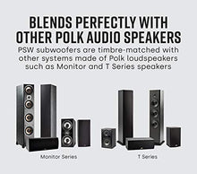 Load image into Gallery viewer, Polk Audio PSW505 12" Powered Subwoofer - Deep Bass Impact & Distortion-Free Sound, Up to 460 Watts, Easy Integration with Home Theater Systems, BLACK