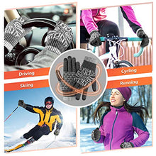 Load image into Gallery viewer, Pvendor Winter Gloves Touch Screen Warm Knit Gloves, Soft Wool Lining Elastic Cuff, Anti-Slip Rubber Design Warm Gloves for Men Women(Gray, OneSize)