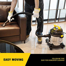 Load image into Gallery viewer, Stanley 5 Gallon Wet Dry Vacuum, 4 Peak HP Stainless Steel 3 in 1 Shop Vac Blower with Powerful Suction, Multifunctional Shop Vacuum W/ 4 Horsepower Motor for Job Site,Garage,Basement,Van,Workshop