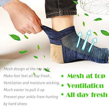 Load image into Gallery viewer, Mens Low Cut Ankle Socks Comfy Mesh Top Non-slid High Grade Socks 4 Seasons 5 Pack Size M:9~12