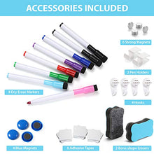 Load image into Gallery viewer, 11" x 14" White Boards, Ohuhu 2 Packs Double Side Magnetic Hanging Whiteboards/ Dry Erase Board with 8 Whiteboard Markers, Dry Erase White Board for Fridge, Wall, Glasses, Home Office Aluminum Frame