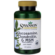 Load image into Gallery viewer, Glucosamine, Chondroitin, & Msm 240 Tabs Made in USA by Swanson 2 pack of 120 Tabs