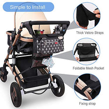 Load image into Gallery viewer, Lekebaby Baby Stroller Organizer with Insulated Cup Holders Universal Fit for All Baby Stroller Models Ultimate Accessory for Parents On-The-go, Arrow Print, Black