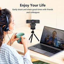 Load image into Gallery viewer, MamaWin Lightweight Mini Webcam Tripod for Smartphone, Logitech Webcam C920 C922 Small Camera Desk Tripod Mount Cell Phone Holder Table Stand (Black)