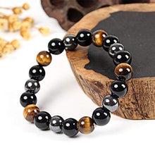 Load image into Gallery viewer, Triple Protection Bracelet - For Protection - Bring Luck And Prosperity - Hematite - Black Obsidian - Tiger Eye - Stone Bracelets