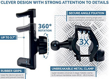 Load image into Gallery viewer, Metal Bike & Motorcycle Phone Mount - for Any Smartphone (iPhone 11 Pro, Xr, Xs Max, S20). Unbreakable Handlebar Cell Phone Holder for Bike & Bicycle