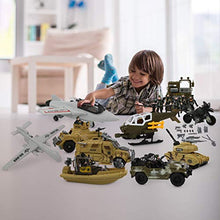 Load image into Gallery viewer, Top Right Toys Military Action Army Base Set - 42 Piece Huge Military Playset for Boys with Command Center, 9 Large Size Vehicles, Accessories and 10 Army Men Figures