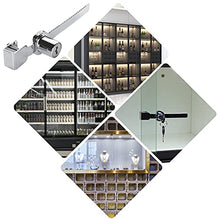 Load image into Gallery viewer, 8 Pack Sliding Glass Door Ratchet Lock Drawer Display Case Showcase Lock Security Glass Case Lock Glass Display Case Lock (Keyed Alike)